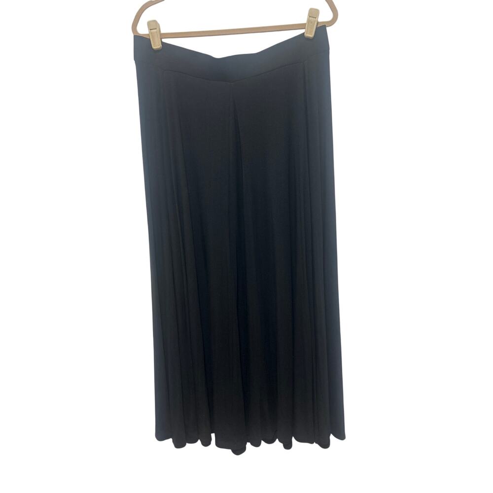 Soft Surroundings Maxi Black Pull-on Stretch Jersey Knit Casual Skirt XL Petite